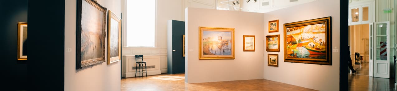 Image shows an art gallery which is an example of a business who would need inland marine insurance